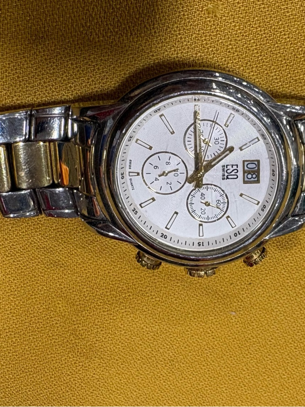 ESQ Two-Tone Men’s Chronograph Watch in Silver and Gold